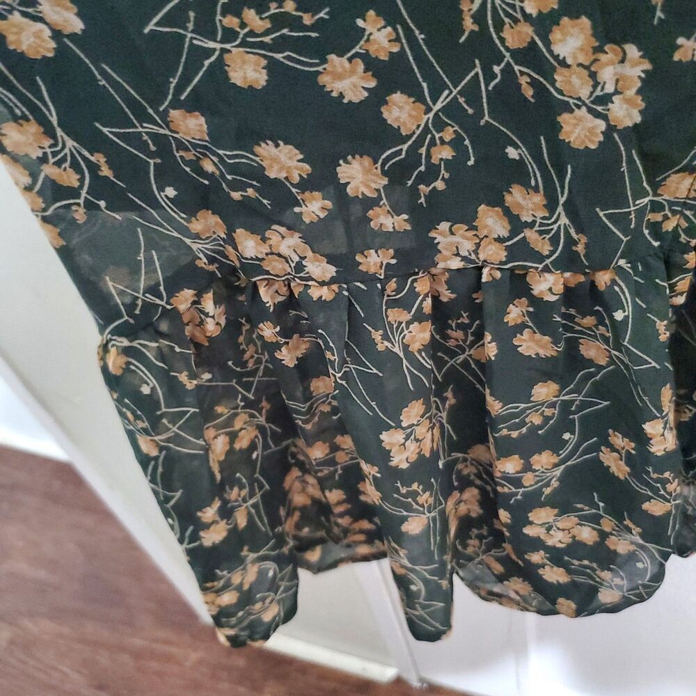 ChicoSoul Floral Maxi Dress With a Square Neckline Long Sleeves Sz 2X SKU#A-133 - Picture 7 of 16